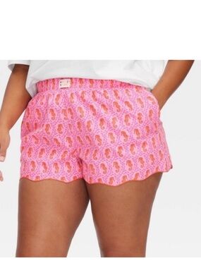 NWT Roller Rabbit X Target Seahorse Poplin Shorts L